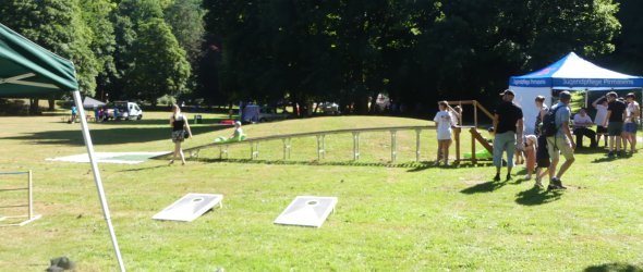 Die Rollenrutsche beim Spielfest am Eisweiher