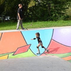 Der neu gestaltete Skatepark im Strecktal