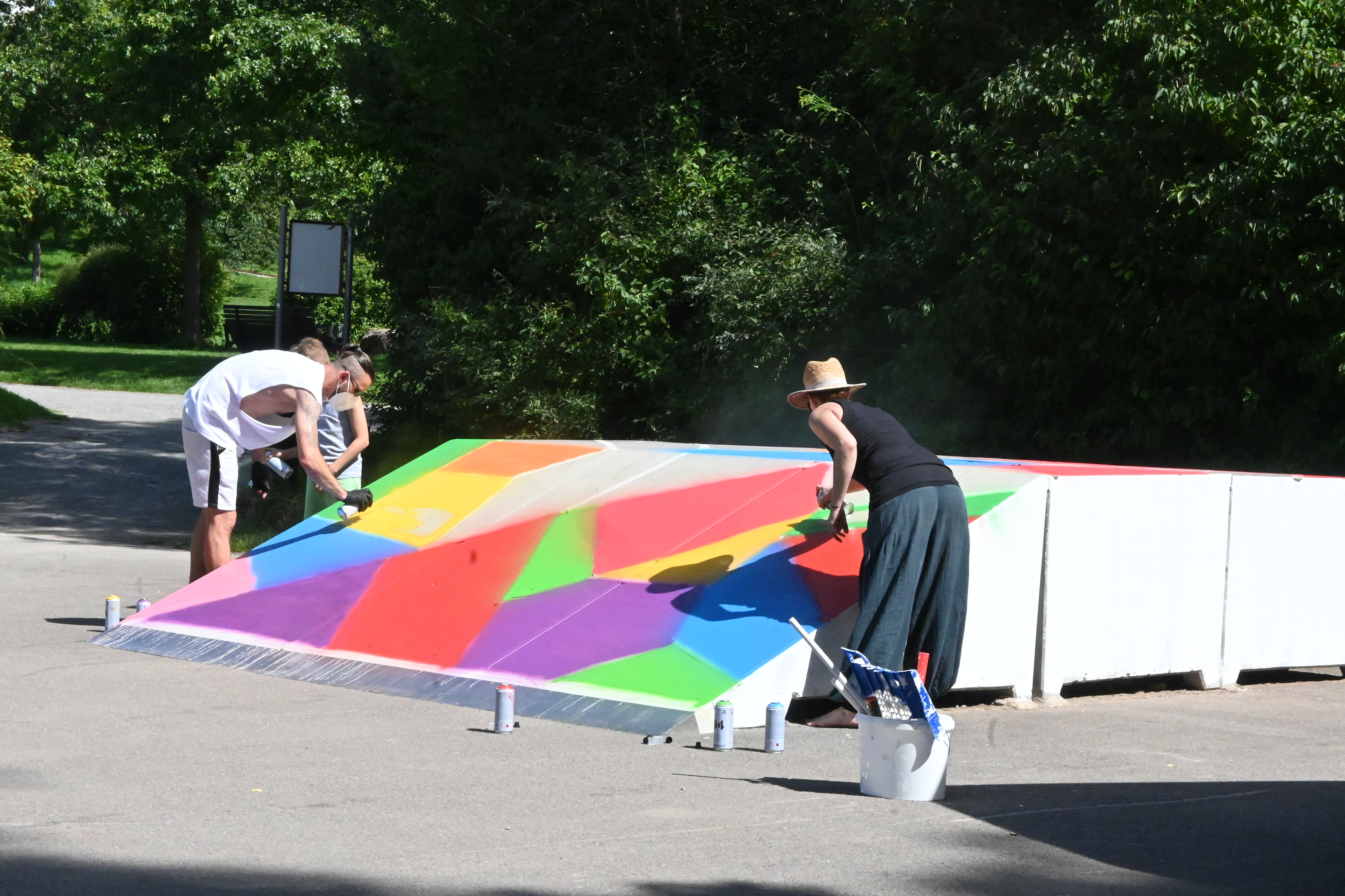 Beim Graffiti-Workshop im Strecktal