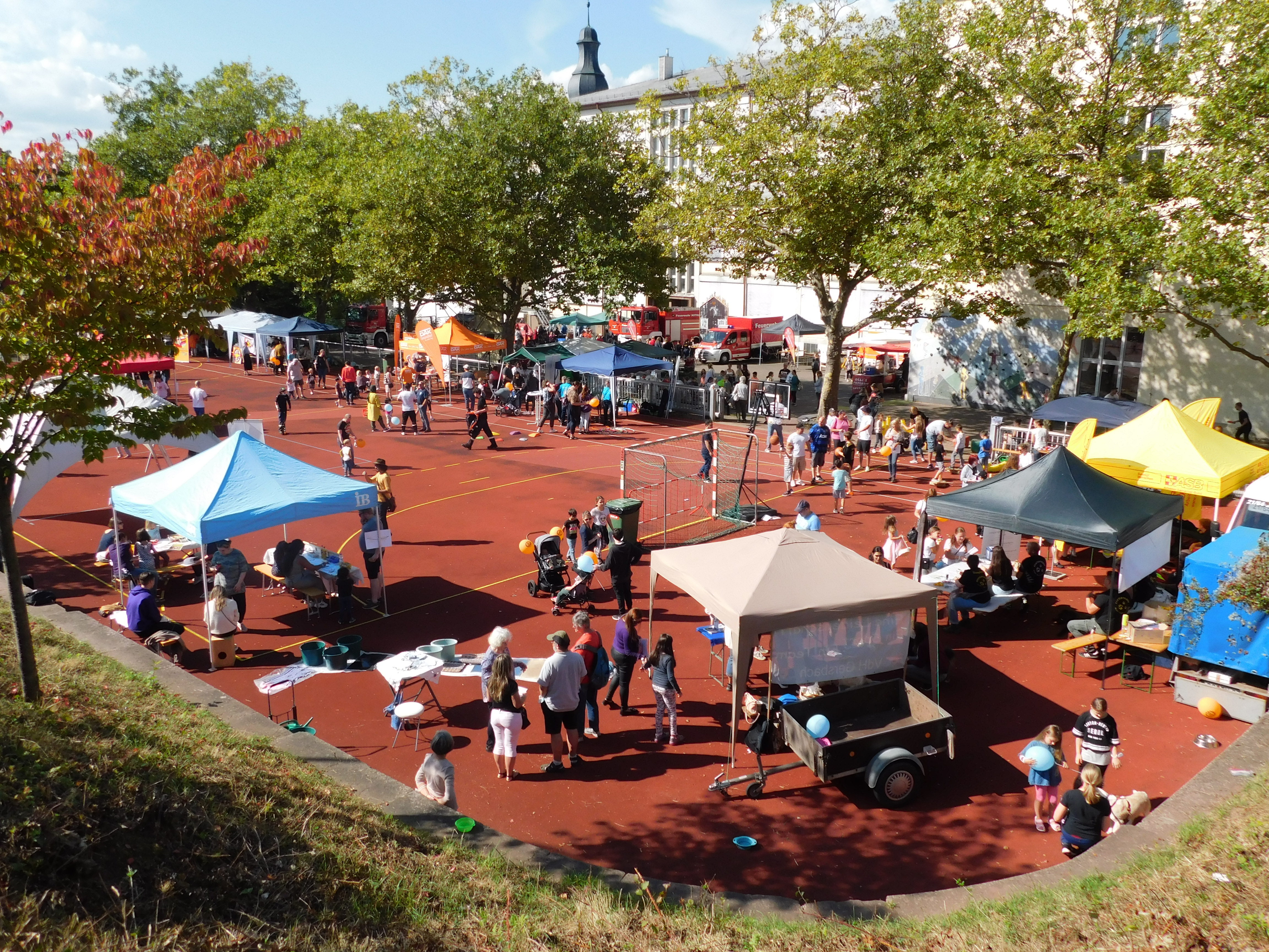 Blick auf das Gelände des Kinderspieltags