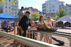 Die Rollenrutsche beim Kinderspieltag Die Rollenrutsche beim Kinderspieltag