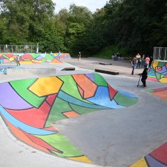 Der neu gestaltete Skatepark im Strecktal