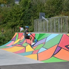 Der neu gestaltete Skatepark im Strecktal