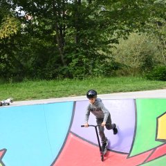Neugestalteter Skatepark im Strecktal