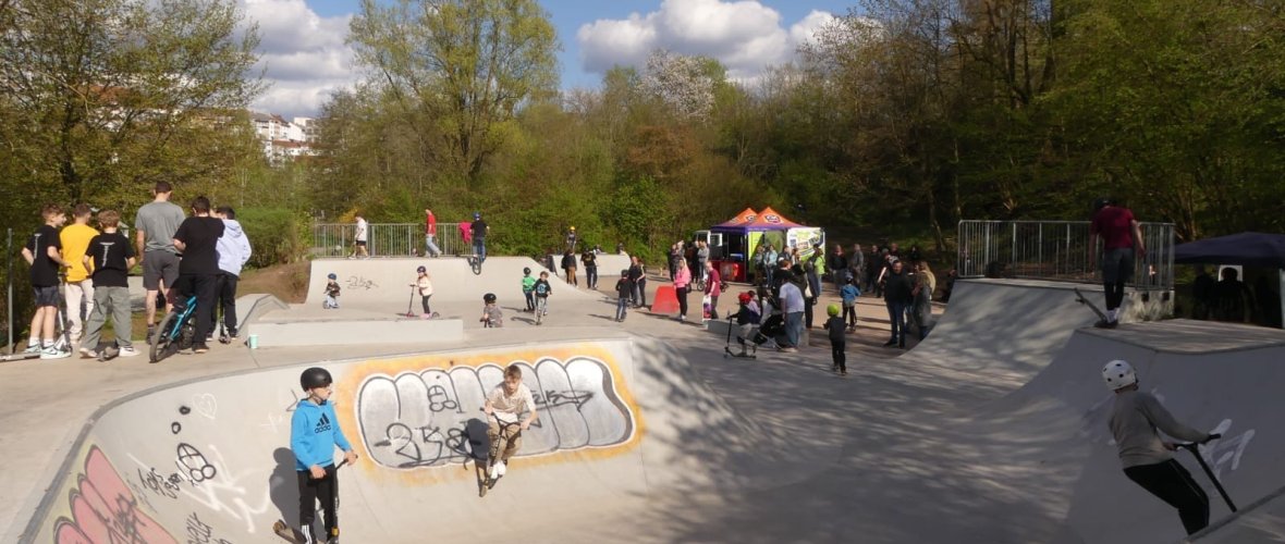 Blick über den neuen Skatepark Blick über den neuen Skatepark