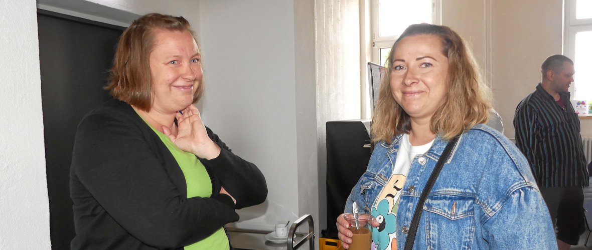 Pakt-Koordinatorin Martina Fuhrmann (links) und Nina Marchuk