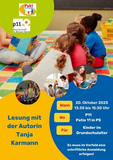 Flyer zur Lesung mit der Autorin Tanja Karmann Flyer zur Lesung mit der Autorin Tanja Karmann