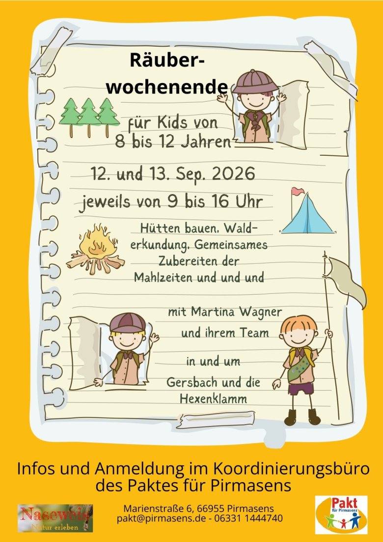 Flyer Räuberwochenende September 2026 Flyer Räuberwochenende September 2026