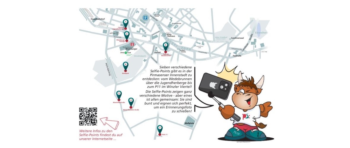 Übersicht Selfie-Points Pakt für Pirmasens